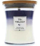 Woodwick Trilogie Soir&eacute;e Luxe Duftkerze Violett Wei&szlig; 18 Cm