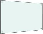 K&uuml;chenr&uuml;ckwand Wei&szlig; 80x50 Cm Hartglas Vidaxl Wei&szlig;