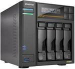 Asustor Lockerstor 4 Gen3 As6804t Nas 4 Bay Amd Ryzen Quad-core 2.3 Ghz 16gb Ddr5 Ecc