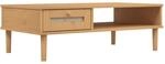 Vidaxl - Couchtisch Senja Rattan-optik Braun 100x55x33 Cm Kiefernholz