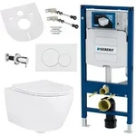 H&auml;nge Wand Dusch Wc Sp&uuml;lrandlos Toilette Taharet/bidet Ventil Vorwandelement Set -