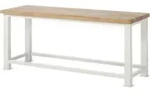 Schwerlast-werkbank Classic B2000xt700xh850mm Buche Massiv Lichtgrau Rau