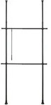 Teleskop-garderobensystem Herkules Basic Schwarz, Verstellbares Ordnungssystem,