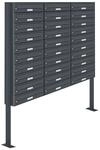 Al Briefkastensysteme - 30er Standbriefkasten Anlage Freistehend Ral 7016 -...