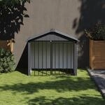 Hundeh&uuml;tte Mit Dach Schwarz 117x103x102 Cm Verzinkter Stahl Vidaxl