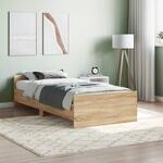Bettgestell Ohne Matratze Sonoma-eiche 90x190 Cm Holzwerkstoff Vidaxl