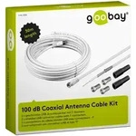 Goobay Sat-anschlusskit 100db, 30 M, 4 F-stecker, 2 Wasserschutzt&uuml;llen