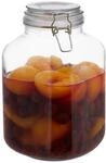 Relaxdays 3 Liter Einmachglas, Zum Konservieren, Gastro, B&uuml;gelverschluss, Gummiring,