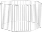 Pawhut - Welpenauslauf Klappbar Absperrgitter Hunde, 90 Cm Hoch, Freilaufgehege Mit 8