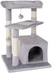 Lionto Katzenkratzbaum 75 Cm Mit H&ouml;hle, Liegebett & Sisalfl&auml;che, Kompakt & Stabil,