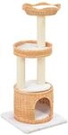 Vidaxl Cat Tree With Sisal Scratching Post Natural Willow Wood