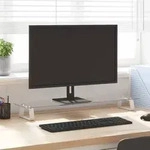 Monitorst&auml;nder Wei&szlig; 80x20x8 Cm Hartglas Und Metall Vidaxl