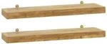 Wandregale 2 Stk. 60x15x4 Cm Massivholz Teak Vidaxl