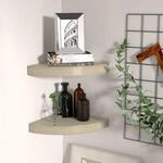Eck-schweberegale 2 Stk. Eichen-optik 25x25x3,8 Cm Mdf Vidaxl