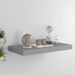 Schweberegal Grau 50x23x3,8 Cm Mdf Vidaxl