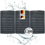 4rain - Extraslim Stone Decor Wandtank-set 1200 Liter Graphite Grey, 3 X Extraslim