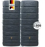 4rain - Slim Stone Decor Wandtank-set 1000 Liter Graphite Grey, 2 X Slim Stone Decor