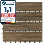 Wpc-terrassenfliese Mix Teak 30 X 30 Cm