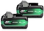 Hikoki Multi Volt Akku Bsl36a18x 2 St&uuml;ck - 18v 5.0 Ah / 36v 2.5 Ah Akku, Li-ion,