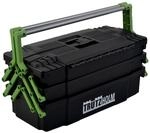 Werkzeugkiste 48x24x21 Cm Kunststoff Griffe Klappbar Aus Stahl Werkzeugkasten Toolbox