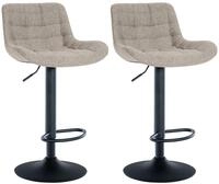 Clp - 2er Set Barhocker Tover Taupe Stoff