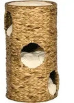 Pawhut - Kratztonne, 73 Cm Hoch Katzentonne Mit 3 H&ouml;hle, Kratzbaum Mit Kissen,