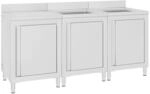Vidaxl - Gastro-sp&uuml;lenunterschrank 180x60x96 Cm Edelstahl