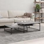 Satztische 2 Stk. Grau Sonoma Holzwerkstoff Vidaxl