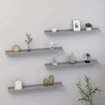 Wandregale 4 Stk. Grau 80x9x3 Cm Vidaxl