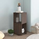 Vidaxl - Drehregal Grau Und Sonoma-eiche 34,5x34,5x75,5 Cm Holzwerkstoff