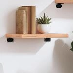 Wandregal Hellbraun 40x30x(2-4) Cm Massivholz Eiche Behandelt Vidaxl