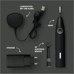 Happybrush Eco R2 + 3 Refills Elektrische Zahnb&uuml;rste All Black