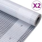 Vidaxl Gitter-abdeckplanen 2 Stk. 260 G/m&sup2; 1,5x20 M Wei&szlig;