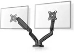 Nedis - Schreibtisch Monitorhalterung Gasfeder 2 Bildschirme 15 - 32 - 75x75 100x100