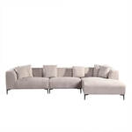 Home Deluxe Ecksofa Torino - Farbe: Beige, Ausf&uuml;hrung: Rechts - 344 X 74 X 178 Cm I