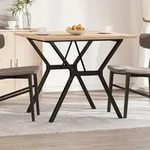 Esstisch Y-gestell 90x90x75,5 Massivholz Kiefer Und Gusseisen - Vidaxl