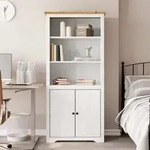 Vidaxl - B&uuml;cherregal Bodo Wei&szlig; Und Braun 82x40x173 Cm Massivholz Kiefer
