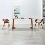 Vidaxl Dining Chair Cream Bent Wood And Faux Leather