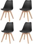 Esszimmerst&uuml;hle 4 Stk. Schwarz Kunststoff Vidaxl