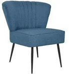 Cocktailsessel Blau Stoff Vidaxl