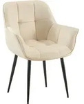 Esszimmerstuhl Roseville Samt Creme