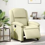 Massagesessel Elektrisch Creme Echtleder Vidaxl605384