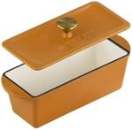 Gusseisen Br&auml;ter Mit Deckel Emailliert, 3 Liter, Sunny Orange, Schmortopf,