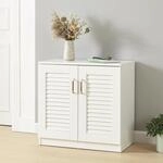 [en.casa] - Schuhschrank L&oslash;ten 63x36x62cm Wei&szlig;