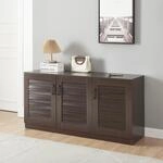 [en.casa] - Schuhschrank L&oslash;ten 125x36x62cm Wenge