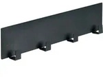 Magnetische Hakenleiste Ima, Schwarz, Mit 4 Haken, Schwarz, Pulverbeschichtetes