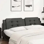 Kopfteil-kissen 'zadar' Schwarz 200 Cm Kunstleder Vidaxl