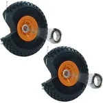 Baumarktplus - 2x Sackkarrenrad Vollgummi 260x85 Mm 3.00-4 60mm Nabenl&auml;nge Ersatzrad
