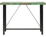 Bar-tisch 150x70x107 Cm Aus Recyceltem Massivholz Und Eisen