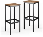 Vicco - Barhocker 2er Set Fyrk, Eiche Rustikal, 32 X 78 Cm 2 Teile